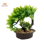 Green Plastic Artificial Bonsai Tree