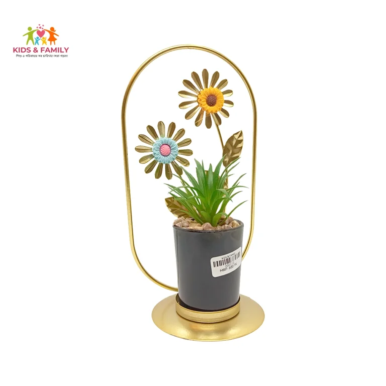 Premium Metal Frame Planter Artificial Pot Decor