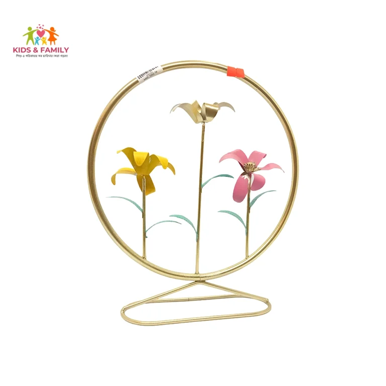 home decor Bangladesh, metal flower showpiece, golden table decor, modern home decoration item, flower ring showpiece, living room decoration BD, office table decor item, premium home decor gift, luxury showpiece Bangladesh, decorative metal flower stand, elegant home decor item, showpiece for drawing room, gift item for home