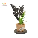 butterfly showpiece Bangladesh, artificial plant decor BD, wooden pot flower decor, table top decoration item, black butterfly decor, small home decor item BD, office desk plant decor, decorative artificial plant Bangladesh, cute table decor, modern home decoration BD, butterfly theme showpiece, indoor decorative plant