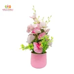 artificial pink orchid Bangladesh, flower pot decor BD, pink flower plant artificial, home decoration flower BD, artificial orchid plant Bangladesh, table top flower decoration, office desk flower decor BD, decorative pink flower pot, indoor artificial plant Bangladesh, living room decor BD, maintenance free flower plant, pink home decor item