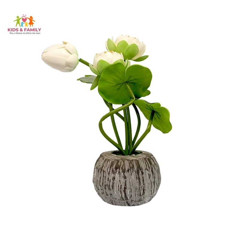 artificial lotus flower Bangladesh, white lotus plant decor BD, lotus flower pot artificial, indoor decorative plant Bangladesh, rustic flower pot decor BD, table top flower decoration Bangladesh, office desk plant decor BD, artificial white flower plant, maintenance free artificial plant, small home decor item BD, decorative lotus plant Bangladesh, modern indoor plant decor BD