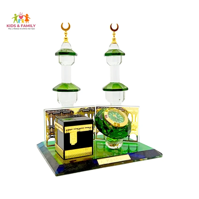 Islamic showpiece Bangladesh, Kaaba decor BD, Islamic home decor Bangladesh, Kaaba showpiece with clock BD, Ramadan gift item Bangladesh, Eid gift decor BD, Islamic desk decor BD, mosque decor showpiece BD, premium Islamic decor BD, Islamic gift item Bangladesh