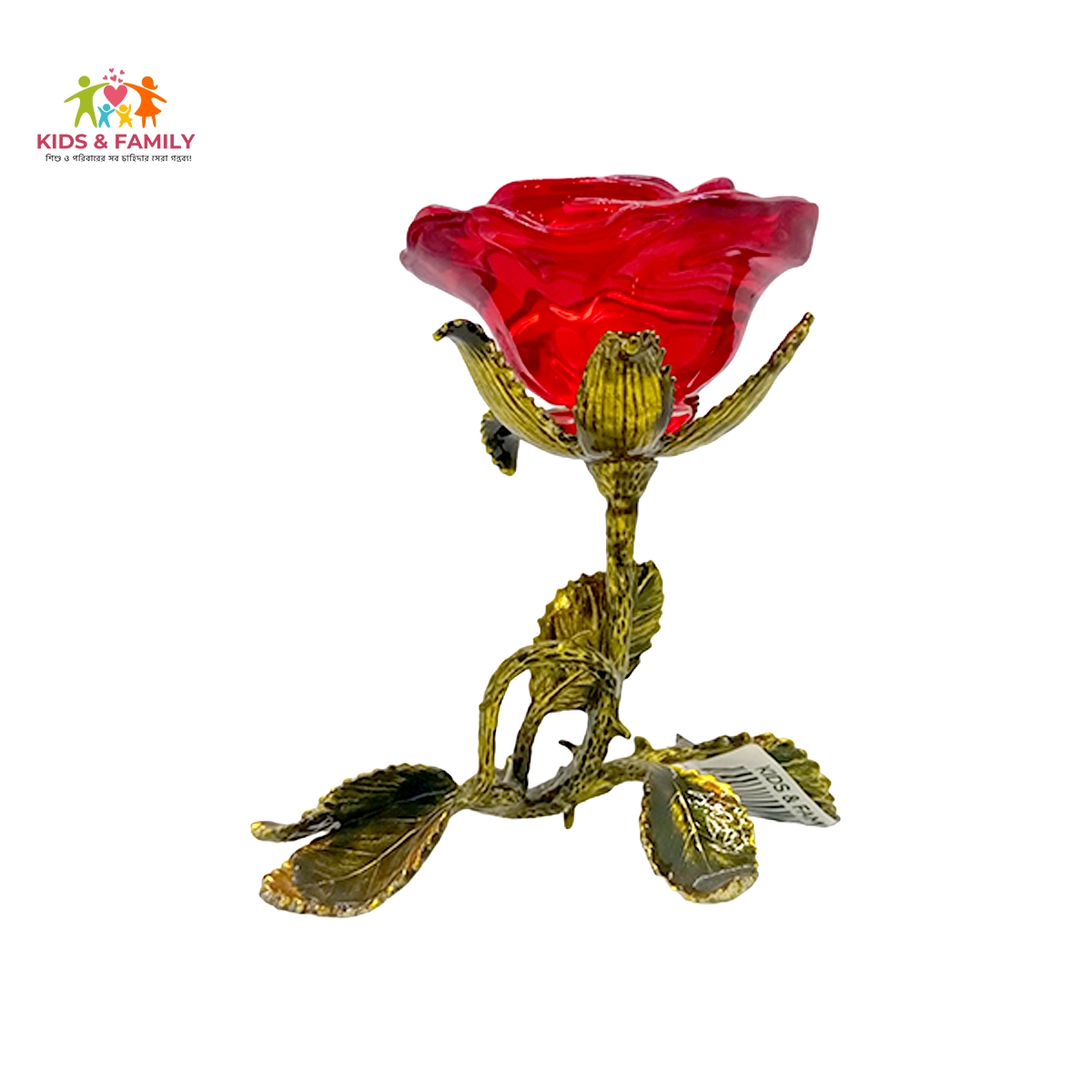 Luxury Crystal Red Rose Showpiece – Golden Metal Stand Decorative Gift Luxury Crystal Red Rose Showpiece – Golden Metal Stand Decorative Gift