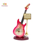 Guitar Table Clock Showpiece – Musical Instrument Decorative Quartz Desk Clock