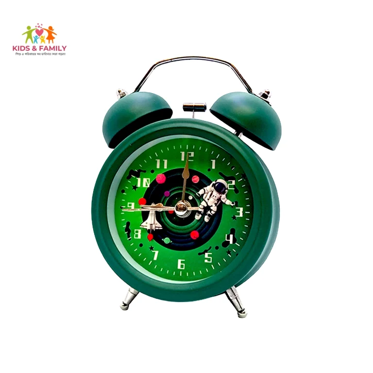 Astronaut Kids Alarm Clock – Space Theme Twin Bell Table Clock