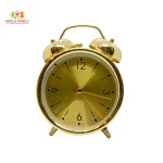 golden twin bell alarm clock Bangladesh, gold table clock BD, premium alarm clock Bangladesh, metal desk clock BD, classic golden alarm clock Bangladesh, bedside clock BD, gift alarm clock Bangladesh