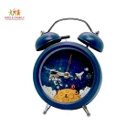 Kids Blue Space Theme Twin Bell Alarm Clock – Astronaut Table Clock