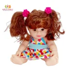Cute Baby Girl Doll – Soft Vinyl Doll with Colorful Dress