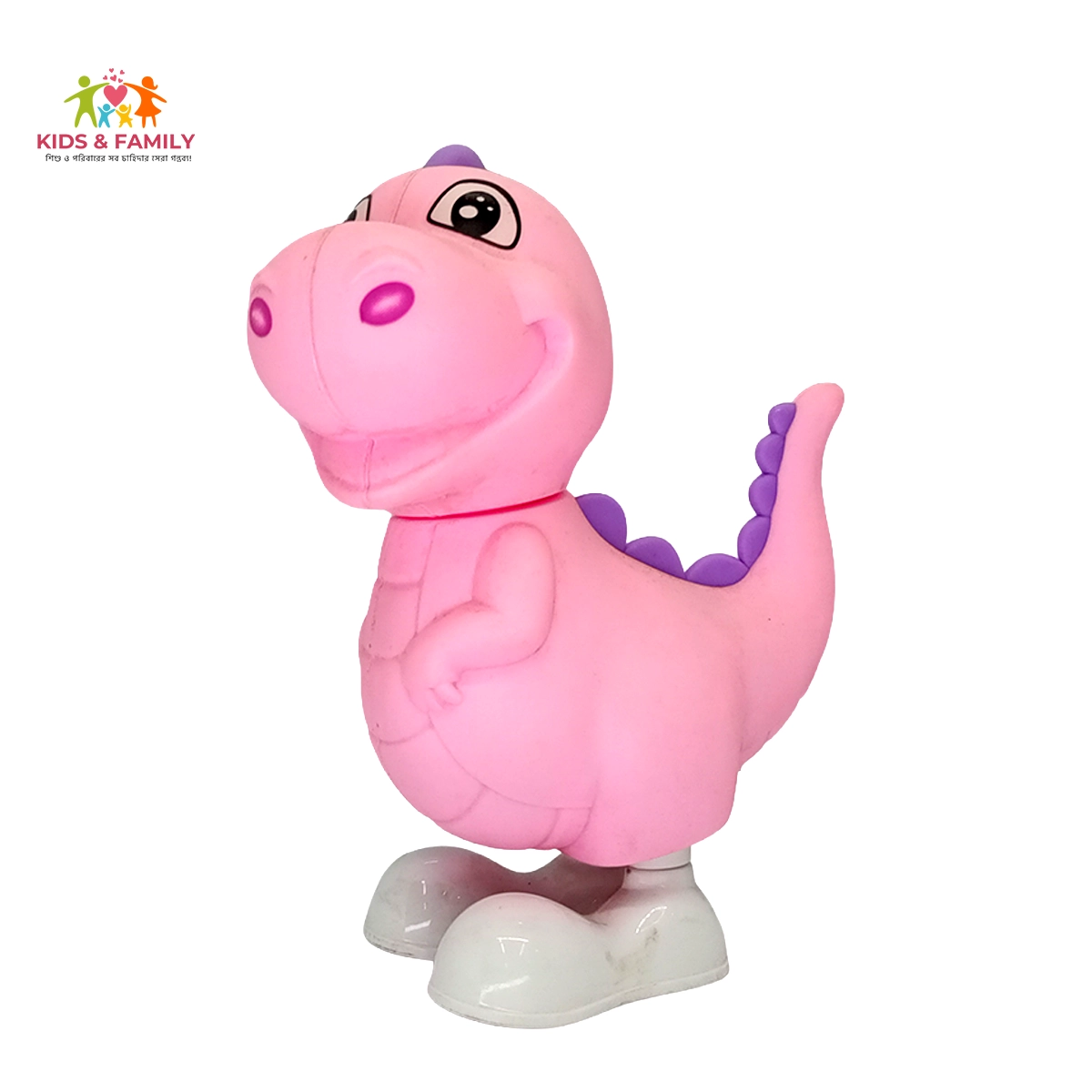 Soft Rubber Baby Dinosaur Toy – Squeeze & Bath Toy (Pink) - Image 1