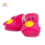 Baby Soft Plush Cartoon Booties – Warm & Cozy (Pink)