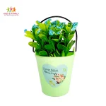 Lover Grass Artificial Flower Plant in Decorative Mini Bucket Pot
