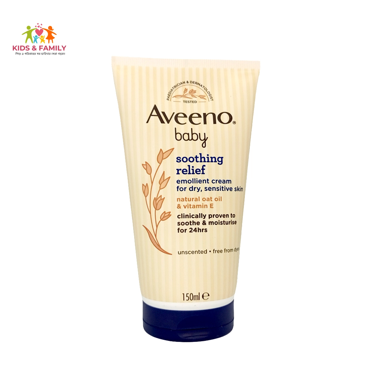 b51 Aveeno Baby Soothing Relief Emollient Cream 150ml – For Dry & Sensitive Skin - Image 1